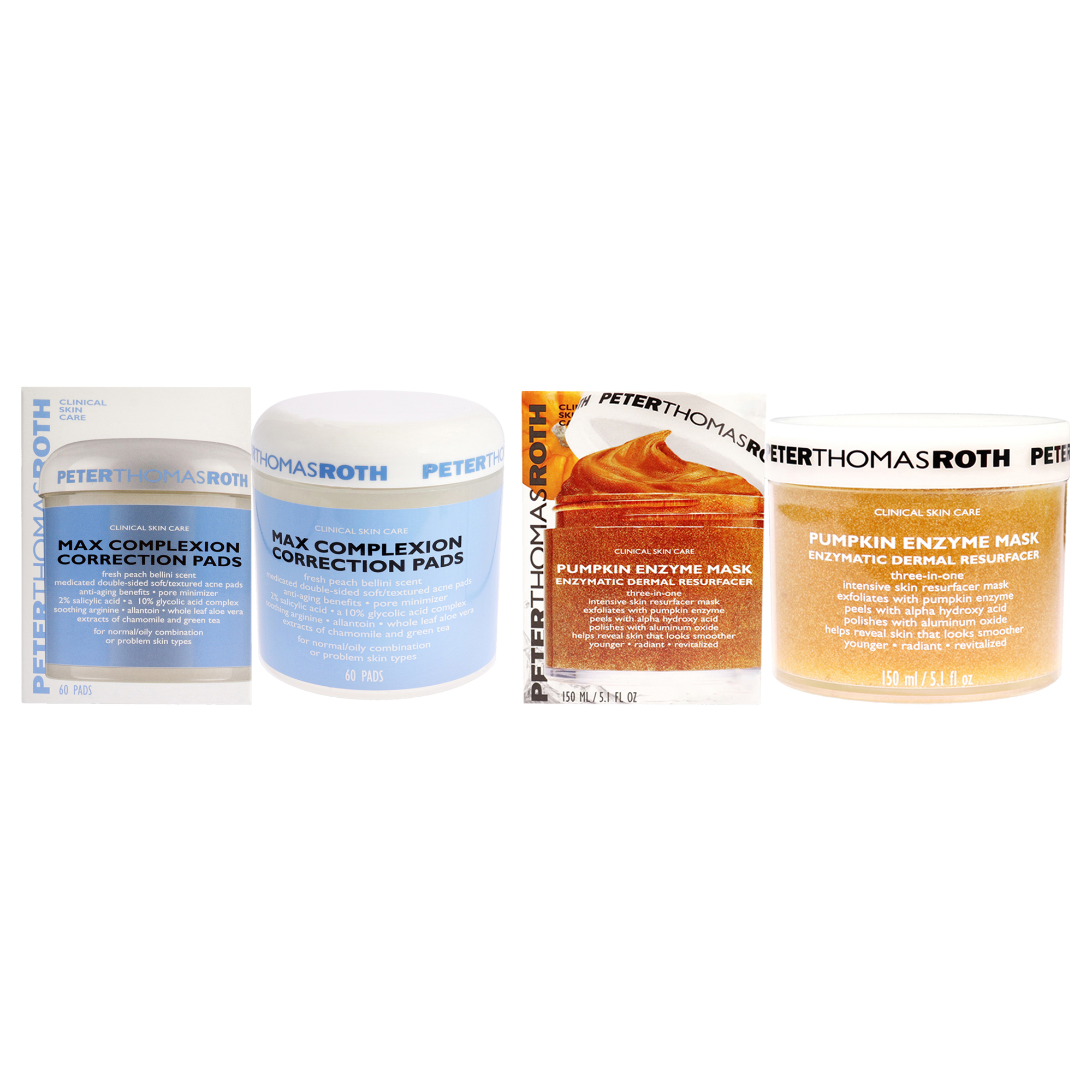 Max Complexion Correction Pads & Pumpkin Enzyme Mask Kit 60 Pads + Mask